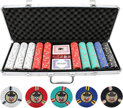 500 Piece Casino Quality Poker Chips Set with Durable Case