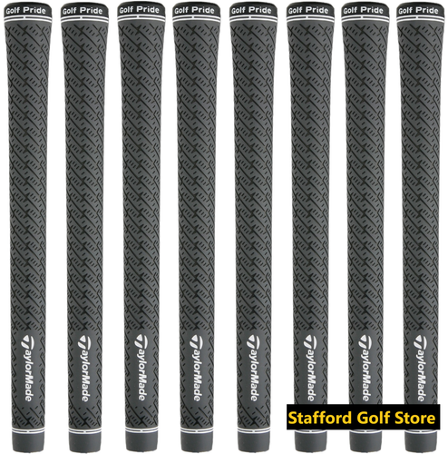 TaylorMade Z-Grip Standard Golf Grips Grey/Black Round All-Weather Traction - Picture 12 of 17
