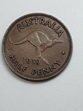 Australian 1939 ROO REVERSE HALF PENNY VF+
