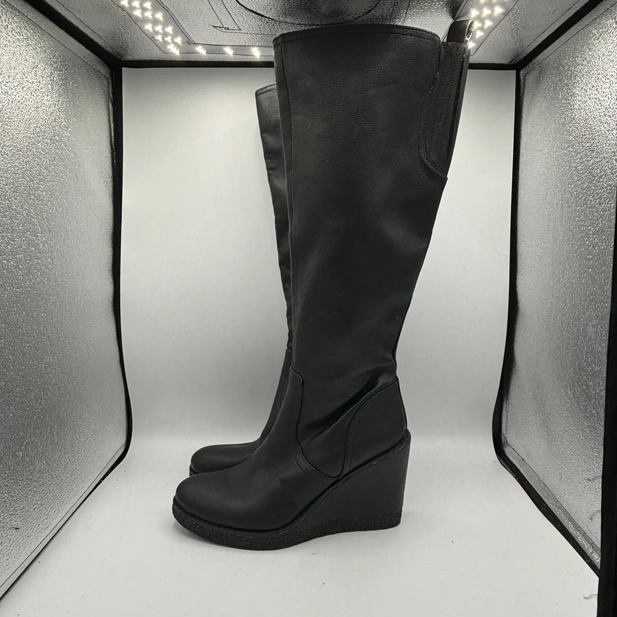 Black Wedge Boots for Women for Sale - eBay