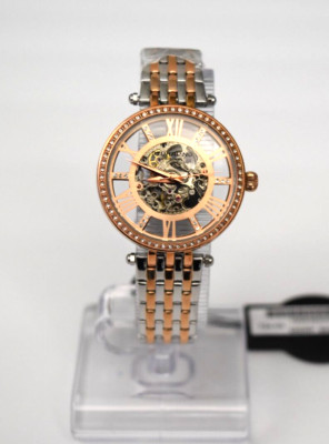New Stuhrling SS Rose Gold IP Automatic See Thru 724.03 $995.00 Watch