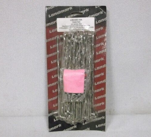 Set Of Polish Twisted Stainless Steel Spokes For 19" Excel Rim With Custom Hub - Picture 1 of 5
