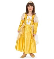 Fasching KostüM Prinzessin BüRgfräUlein Goldgelb 1-Tlg. Kleid 152