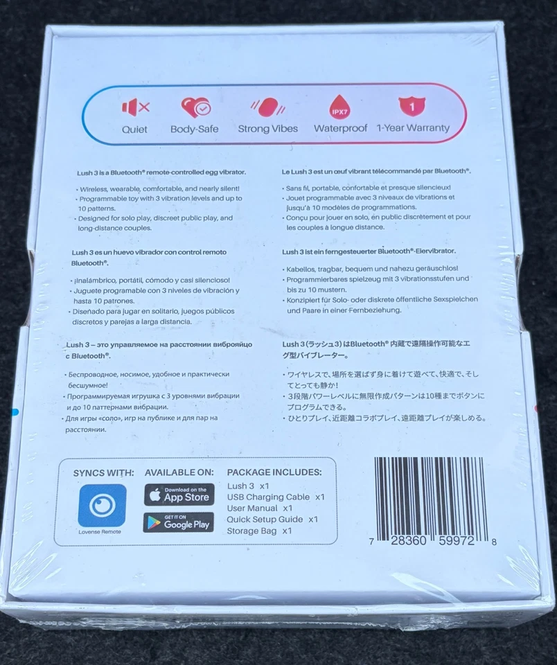 Vibrador Lovense Lush 3 - Bluetooth controle remoto ovo rosa - Imagem 2 de 2