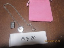 Two Effy Charms on a Silver Color Chain #20, Please Read Listing, No Returns