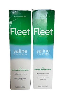 Two Fleet Laxative Adult Enemas Fleet Saline  4.5oz