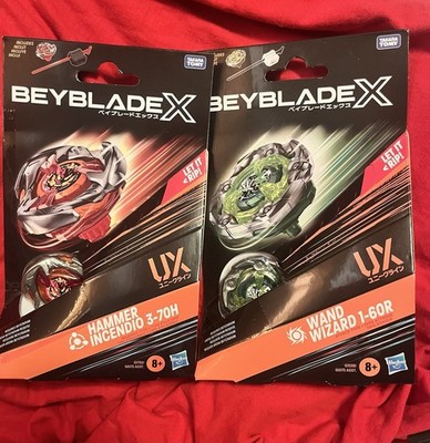 Beyblade X Rush Hexa Bit Wand Wizard 1-60R Hammer Incendio 3-70H Combo Hasbro