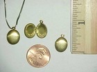 6 VINTAGE PATINA BRASS SMOOTH OVAL 12x10x3mm. PENDANT LOCKETS L292 — photo 1