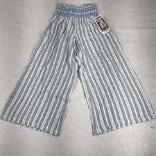 Rewash The Boardwalk Linen Blend Pants Boho Size Small Stretch Smocked Waist