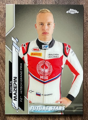Nikita Mazepin Portrait #57 Hitech - 2020 Topps Chrome Formula 1 F1 F2 Card  NM