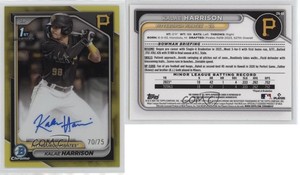 2024 Bowman Chrome Prospect Yellow Refractor /75 Kalae Harrison #CPA-KH Auto