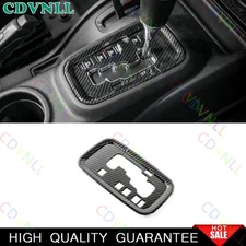 For Jeep Wrangler JK 11+ ABS Carbon Fiber Central Console Gear Shift Frame Panel