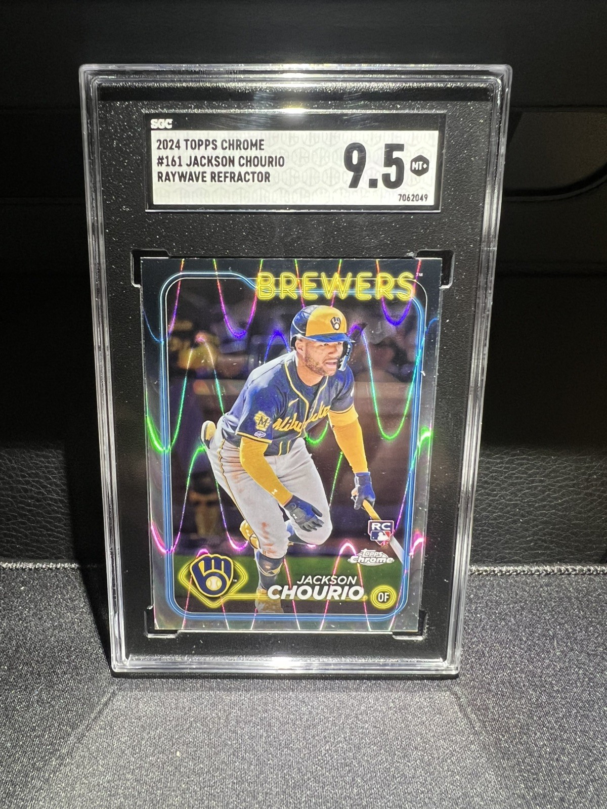 2024 Topps Chrome - Jackson Chourio #161 RayWave Refractor (RC)
