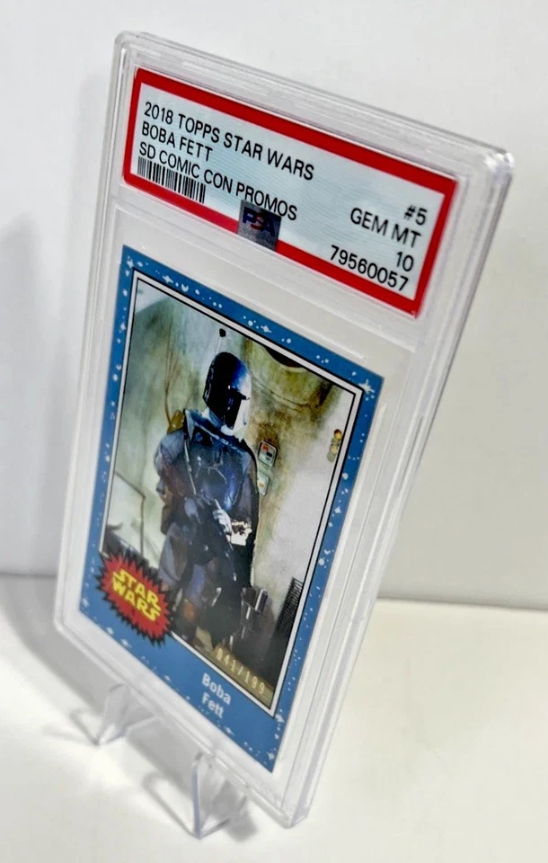 2018 Topps Star Wars Boba Fett #5 SDCC Promo /199 PSA 10 - Pop 18 - Image 2 of 4