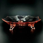 Vintage 1930s Pink Depression Glass Three-Footed Candy Dish 7" - Great Condition