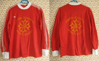 Maillot Adidas Ventex Ligue Midi-Pyrénées Occitanie Jersey 80'S rouge Homme - L - Photo 1/4