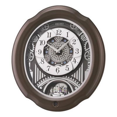 Seiko Melodies in Motion '36 Melodies' Kristallglas Wanduhr QXM609N