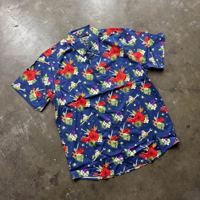 #ad NWOT Mens DIXXON Snap On Tools Limited Edition Aloha Short Sleeve Shirt Large L $45.50