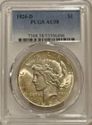 1926 D Peace Silver Dollar PCGS AU58 Tougher Date Peace