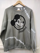 Disneyland Women s Green Sage Tie Dye Mickey Mouse Sweatshirt Size Large L
