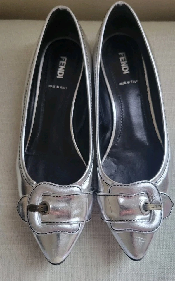Pisos Fendi plateados 39,5 Foto 2 de 4