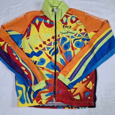 Vintage Louis Garneau Jacket Mens L Cycling Windbreaker Conoco Phillips