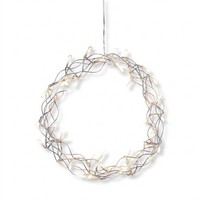 LED Weihnachtskranz 30 Cm Mit 40 Leds Timer Warmweiß Batteriebetrieben