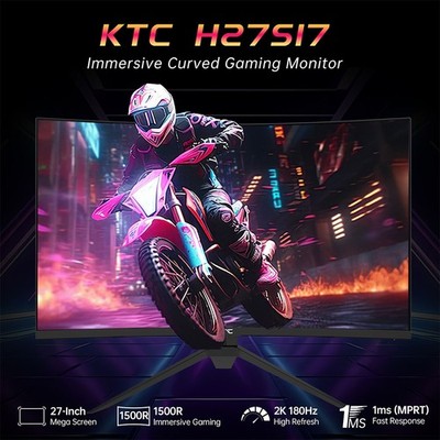 27-Zoll Gaming Monitor 2560x1440 Curved Monitore 170Hz 1500R GamingPC KTC H27S17