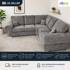 Brand New Luxury Verona Corner Sofa | Grey | 2c2. | FREE DELIVERY!
