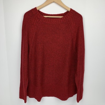 Sonoma Women s Long Sleeve Crew Neck Sweater Side Slits Size Large