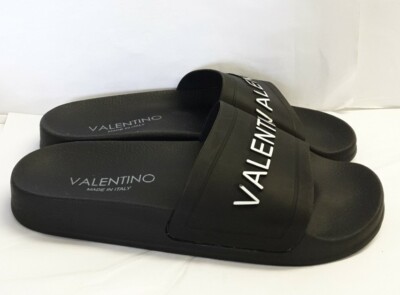Mario Valentino Schuhe schwarz Logo Sliders Größe EU 39 | REF D1/312# 