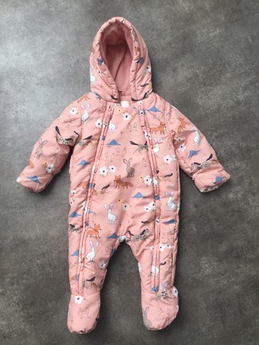 M&S Baby Mädchen Schneeanzug Waldtiere rosa - Alter 3-6 Monate