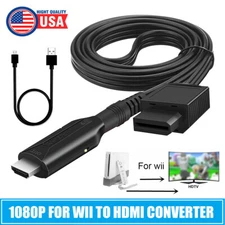 Wii to HDMI Adapter Converter Cable Full HD 1080P Plug&Play for Television PC ++