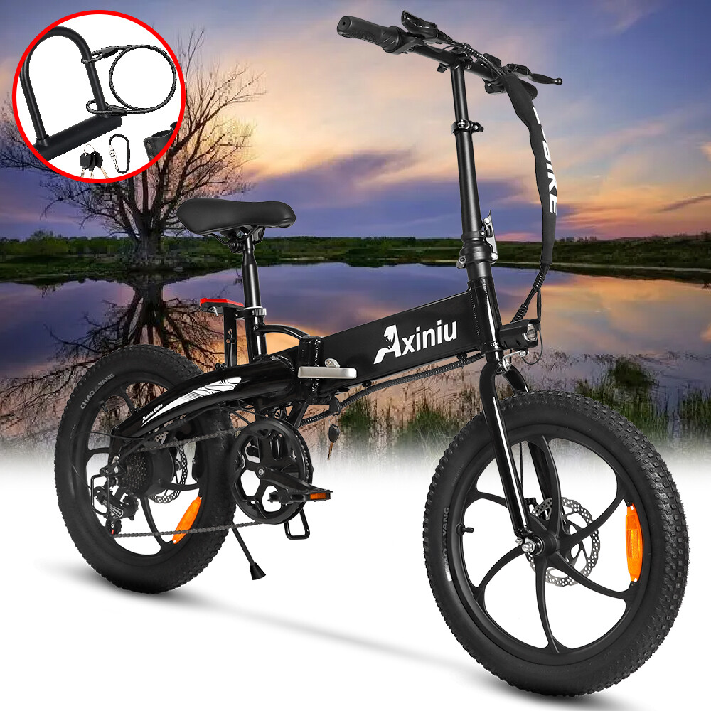 750W 20 Inch Fat Tire Folding Electric Bike for Commuting and Mountain Riding