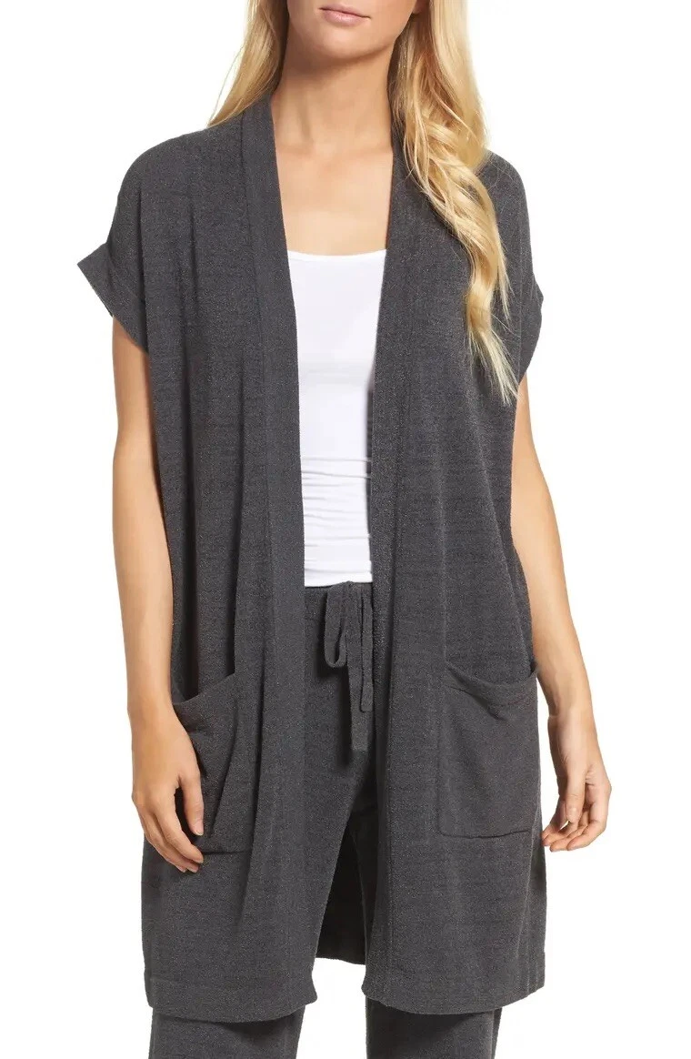Barefoot dreams sleeveless best sale cardigan