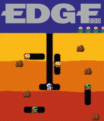 RARE LIMITED EDITION 97/200 DIG DUG ATARI GAME EDGE MAGAZINE COLLECTOR POSTCARD