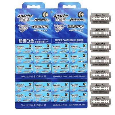 #ad 100 Double Edge Razor Blades For Barber Salon Men#x27;s Beard Shave Stainless Steel $9.99