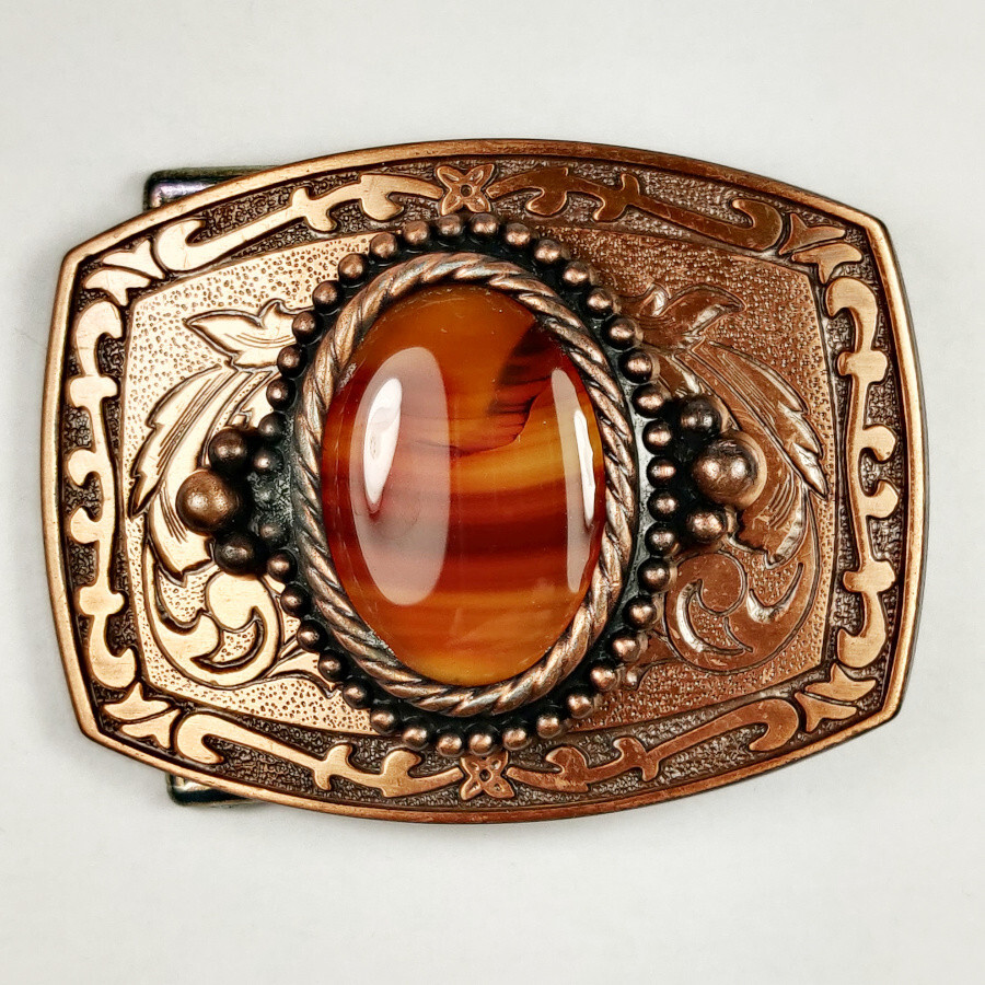 Western Copper Translucent Brown  Agate Cabochon … - image 1