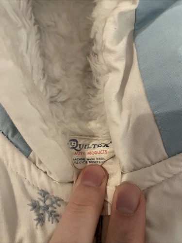 Quiltex 12 Month Snowsuit blue penguin snowflake made in usa Winter Vintage - Picture 5 of 10