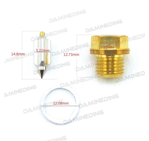 4X KZ650 Carburetor Float Valve Carb Needle Assembly For 18-4741 - 第 2/7 張圖片