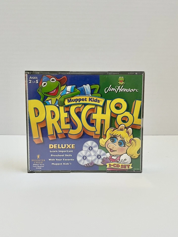Brighter Child Jim Henson Muppet Kids Preschool Deluxe 3 CD ROM Set Ages 2-5 - Image 2 of 4