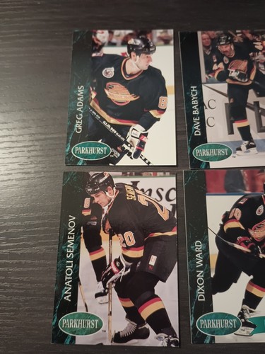 1992-93 Parkhurst Hockey Vancouver Canucks 4 Card Lot Base - Picture 2 of 3