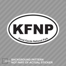 Kenai Fjords National Park Oval Sticker Decal Vinyl Euro KFNP
