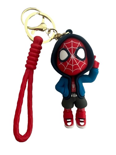 Spider-Man Keychain 3D Anime Silicone Pendant Accessories for Backpack,Handbag - 第 5/14 張圖片