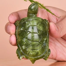 1pc Natural Crystal Jade Quartz Turtle skullCarved Mineral Specimen HelingRandom