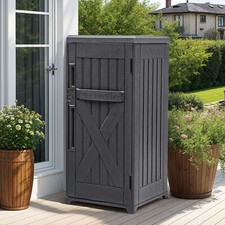 Outdoor Package Delivery Box 60Gal Lockable All-Weather Resin Storage Parcel Bin