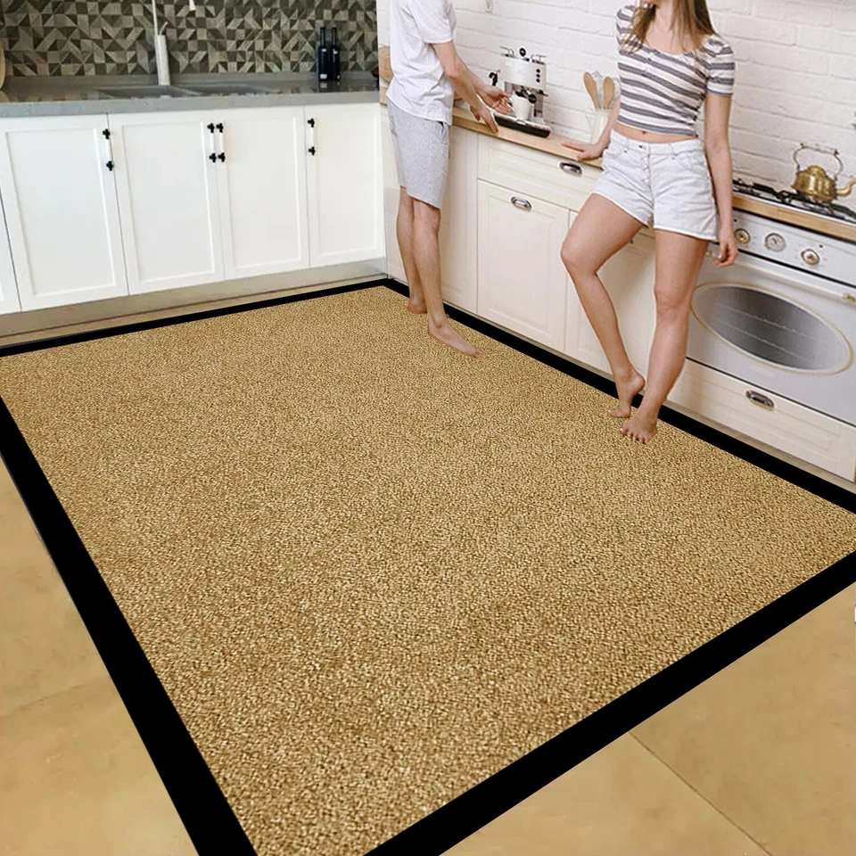Heavy Duty Rubber Barrier Mat Non Slip Door Mats Hallway Runner Rug Kitchen Rugs - Image 2 of 4