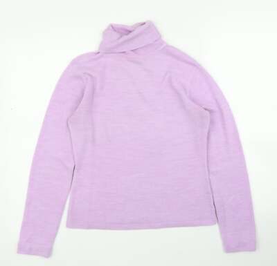 Liquid Damen Pullover Lila Rollkragen Acrylmischung Größe M