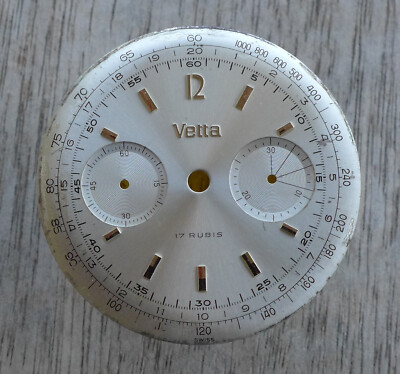 ORIGINAL CHRONOGRAPH ZIFFERBLATT FÜR UHRWERK KALIBER VALJOUX 23 34,30 MM (25A)