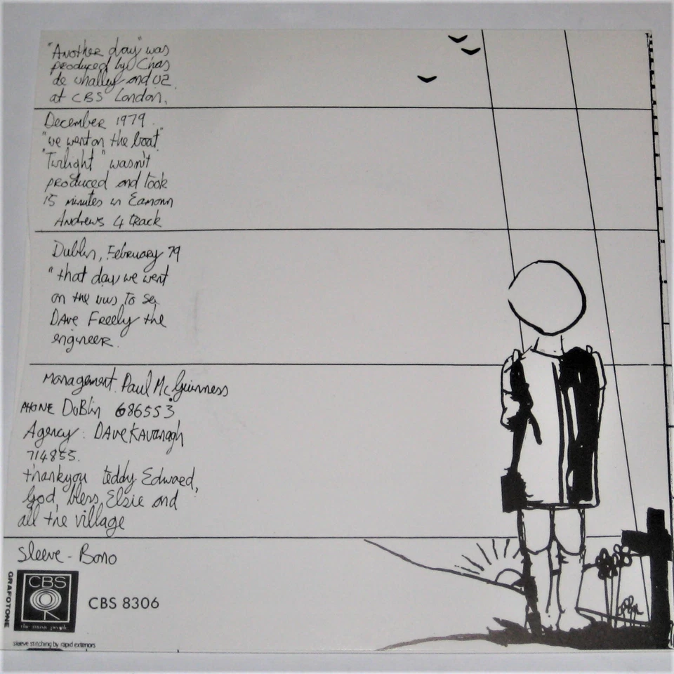 U2 Another Day / Twilight 7" CBS 45 Orange Label Vinyl Single UK RARE - Image 2 of 3